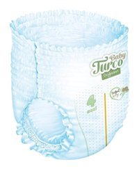 Baby Turco Doğadan 4 Numara Külot Bebek Bezi 3x90'lı