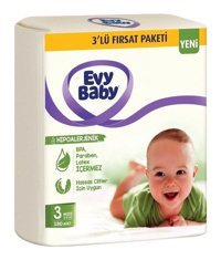 Evy Baby 3 Numara Bantlı Bebek Bezi 180'li