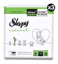 Sleepy Natural 5 Numara Bantlı Bebek Bezi 66'lı