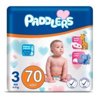 Paddlers 3 Numara Bantlı Bebek Bezi 70'li
