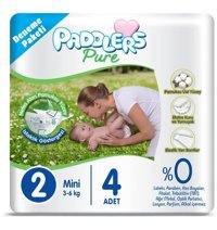 Paddlers Pure 2 Numara Bantlı Bebek Bezi 4'lü