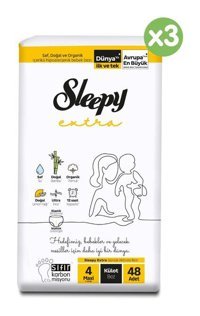 Sleepy Extra 4 Numara Külot Bebek Bezi 144'lü