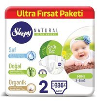Sleepy Natural 2 Numara Bantlı Bebek Bezi 336'lı