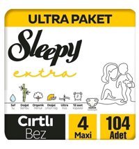 Sleepy Extra 1 Numara Bantlı Bebek Bezi 104'lü
