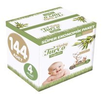Baby Turco Doğadan 4 Numara Bantlı Bebek Bezi 144'lü