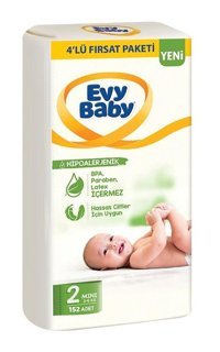 Evy Baby 2 Numara Bantlı Bebek Bezi 152'li
