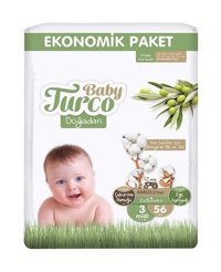 Baby Turco 3 Numara Bantlı Bebek Bezi 112'li