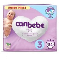 Canbebe Comfort Dry 3 Numara Bantlı Bebek Bezi 34'lü