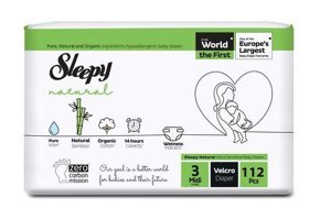 Sleepy Natural 3 Numara Bantlı Bebek Bezi 112'li