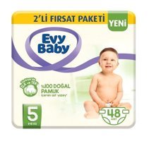 Evy Baby 5 Numara Bantlı Bebek Bezi 48'li