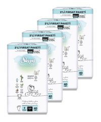 Sleepy Bio Natural 7 Numara Bantlı Bebek Bezi 160'lı