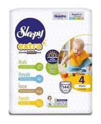 Sleepy Extra 4 Numara Bantlı Bebek Bezi 144'lü