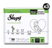 Sleepy Natural 4 Numara Bantlı Bebek Bezi 81'li