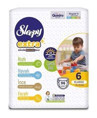 Sleepy Extra 6 Numara Bantlı Bebek Bezi 96'lı
