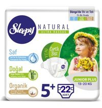 Sleepy Natural 5 Numara Bantlı Bebek Bezi 6x22'li