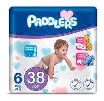 Paddlers 6 Numara Bantlı Bebek Bezi 38'li