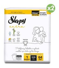 Sleepy Extra 1 Numara Bantlı Bebek Bezi 128'li