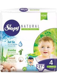 Sleepy Natural 4 Numara Bantlı Bebek Bezi 27'li