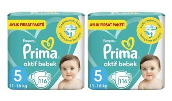Prima 5 Numara Bantlı Bebek Bezi 232'li