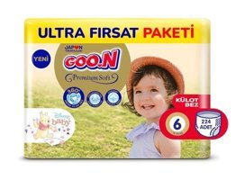 Goon Premium Soft 6 Numara Külot Bebek Bezi 224'lü