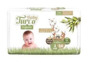 Baby Turco 3 Numara Bantlı Bebek Bezi 34'lü