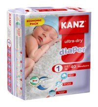 Kanz 1 Numara Bantlı Bebek Bezi 40'lı