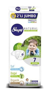 Sleepy Natural 7 Numara Bantlı Bebek Bezi 32'li