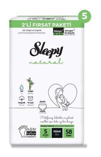 Sleepy Natural 5 Numara Külot Bebek Bezi 290'lı