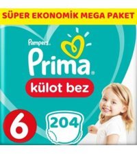 Prima Pampers 6 Numara Külot Bebek Bezi 204'lü