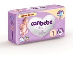 Canbebe 1 Numara Bantlı Bebek Bezi 40'lı
