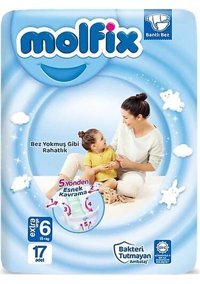 Molfix 6 Numara Bantlı Bebek Bezi 17'li