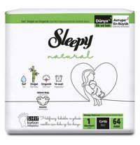 Sleepy Natural 1 Numara Bantlı Bebek Bezi 256'lı