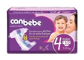 Canbebe 4 Numara Bantlı Bebek Bezi 10'lu