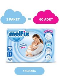 Molfix 1 Numara Bantlı Bebek Bezi 120'li