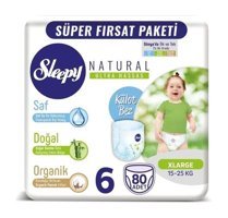 Sleepy Natural 6 Numara Külot Bebek Bezi 80'li