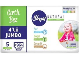 Sleepy Natural 5 Numara Bantlı Bebek Bezi 96'lı
