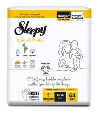 Sleepy Extra 1 Numara Bantlı Bebek Bezi 64'lü