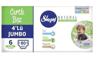 Sleepy 6 Numara Bantlı Bebek Bezi 6x64'lü