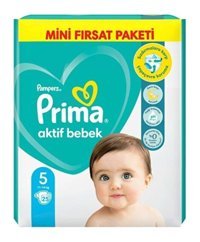 Prima 5 Numara Bantlı Bebek Bezi 25'li