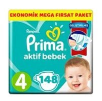 Prima Pampers 4 Numara Bantlı Bebek Bezi 148'li