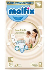 Molfix Pure Soft 6 Numara Bantlı Bebek Bezi 216'lı