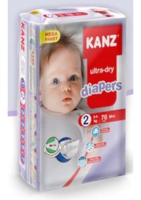 Kanz Diapers 2 Numara Bantlı Bebek Bezi 76'lı