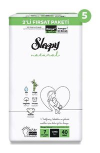 Sleepy Natural 7 Numara Bantlı Bebek Bezi 200'lü