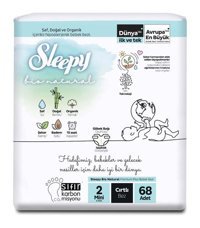 Sleepy Bio Natural 2 Numara Bantlı Bebek Bezi 68'li