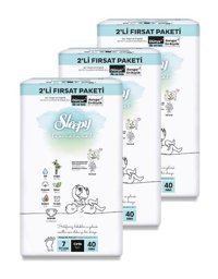 Sleepy Bio Natural 7 Numara Bantlı Bebek Bezi 120'li