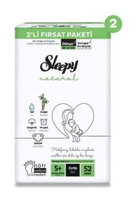Sleepy 5+ Numara Bantlı Bebek Bezi 104'lü
