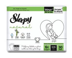 Sleepy Natural 6 Numara Bantlı Bebek Bezi 30'lu