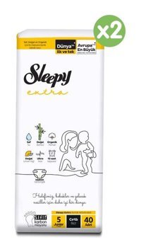 Sleepy Extra 5 Numara Bantlı Bebek Bezi 80'li
