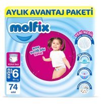 Molfix Pants 6 Numara Külot Bebek Bezi 74'lü