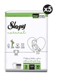 Sleepy Natural 3 Numara Bantlı Bebek Bezi 150'li